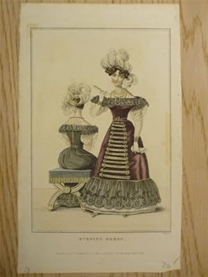 Evening Dress. Altkolor. Kupferstich von Read bei Whittacker für La Belle Assemblie, 1827. 21,5 x...