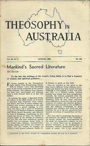 Theosophy in Australia, Volume 26, 1962 - 3 issues