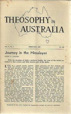 Theosophy in Australia, Volume 27, 1963 - 2 issues