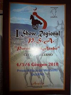 "Organizzazione L'ARABITE 1° SHOW REGIONAL P.S.A. Purosangue Arabo Città di Salerno 4/5/6 Giugno ...