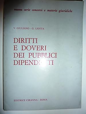Seller image for Nuova Serie Concorsi e Materie Giuridiche - DIRITTI E DOVERI DEI PUBBLICI DIPENDENTI" for sale by Historia, Regnum et Nobilia