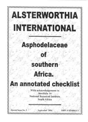 Imagen del vendedor de Asphodelaceae of Southern Africa - an Annotated Checklist a la venta por Mike Park Ltd