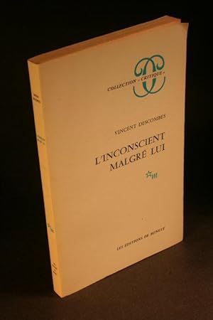 Seller image for L'Inconscient malgr lui. for sale by Steven Wolfe Books