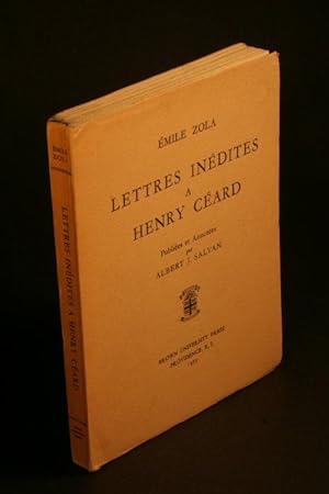 Seller image for Lettres indites  Henry Card: Publies et annotes par Albert J. Salvan. for sale by Steven Wolfe Books