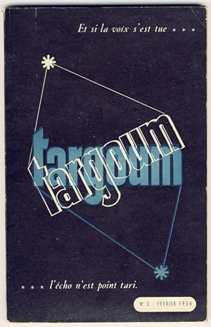 Targoum. Revue Littéraire et Philosophique. N°2 - Février 1954.