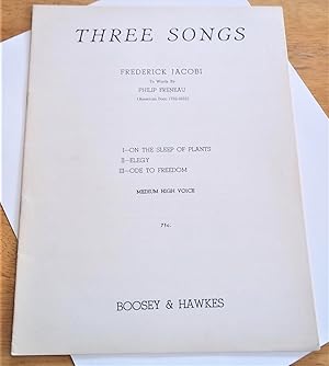 Seller image for Three Songs: I. On the Sleep of Plants, II. Elegy, III. Ode To Freedom (Medium High Voice) for sale by Bloomsbury Books