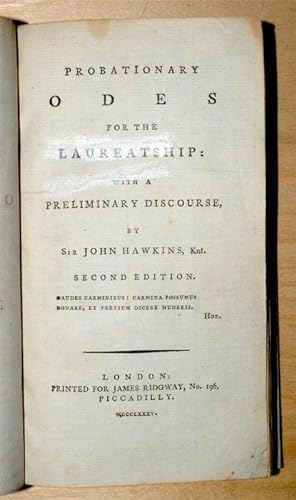 Probationary Odes for the Laureatship: With a Preliminary Discourse by Sir John Hawkins, Second E...