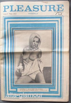 Immagine del venditore per PLEASURE; Weekly Vol. 1, No. 33 1969 venduto da Alta-Glamour Inc.