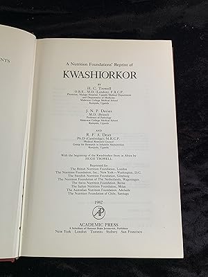 Seller image for Kwashiorkor Nutrition Foundations' Reprints for sale by Ocean Tango Books