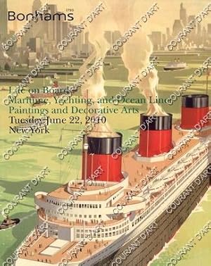 LIFE ON BOARD, MARTIME, YACHTING, AND OCEAN LINER. PAINTING AND DECORATIVE ART. [STOBART. KING TA...