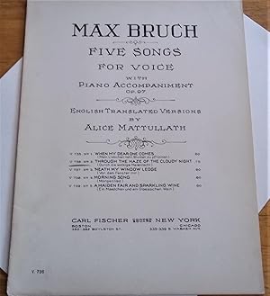 Seller image for Five Songs for Voice: No. 2 Through the Haze of the Cloudy Night (Durch Die Wolkige Maiennacht), Op. 97 with Piano Accompaniment (Sheet Music) for sale by Bloomsbury Books