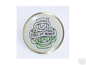 Seller image for Women's Social and Political Union, Modern Replica Badge: Intertwined Insignia in White Green and Gold for sale by Naomi Symes Books PBFA