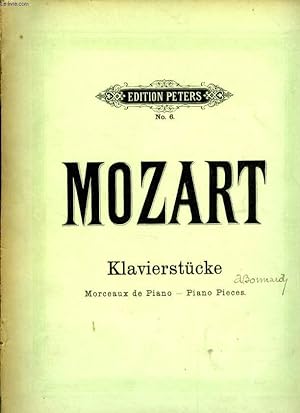 Bild des Verkufers fr MOZART - KLAVIERSTCKE zum Verkauf von Le-Livre