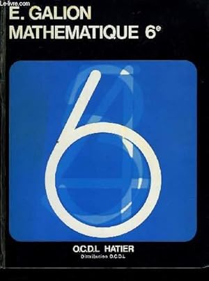 Seller image for MATHEMATIQUES 6e for sale by Le-Livre