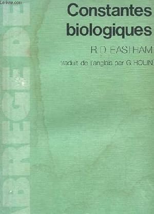 Immagine del venditore per CONSTANTES BIOLOGIQUES venduto da Le-Livre