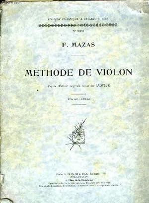 Bild des Verkufers fr METHODE DE VIOLON zum Verkauf von Le-Livre
