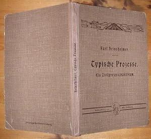 Imagen del vendedor de Typische Prozesse. Ein Zivilprozesspraktikum zum Gebrauch bei akademischen bungen und zum Selbststudium. a la venta por Antiquariat Roland Ggler