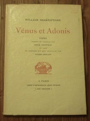 Vénus et Adonis, poème traduit en français par Émile Godeffroy et orné de gravures sur bois origi...