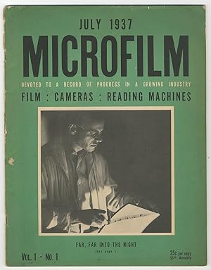 Imagen del vendedor de Microfilm; Devoted to a Record of Progress in a Growing Industry a la venta por Between the Covers-Rare Books, Inc. ABAA