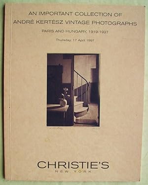 An Important Collection of André Kertész Vintage Photographs: Paris and Hungary 1919-1927.