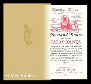Seller image for Overland Route to California for sale by MW Books