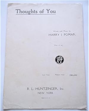 Image du vendeur pour Thoughts of You: High Voice (Sheet Music) mis en vente par Bloomsbury Books