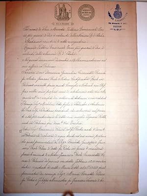 " Atto Notarile di Vendita - Notaio Gioacchino Cavaretta Procida, Palermo 27 Maggio 1911"