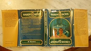 Seller image for The Apeman's Secret. The Hardy Boys SERIES # 62. The monster who terrorizes Bayport and a girl who runs away to join a cult are the subjects of the Hardy boys' sleuthing. in Color Blue Dustjacket of 2 boys in Red shirt & Beige shirt with Cruise for sale by Bluff Park Rare Books