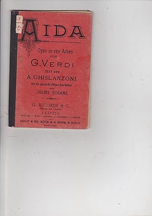 Seller image for Aida Oper in Vier Akten .fur Die Deutsche Buhne Bearbeitet [Libretto only] for sale by Meir Turner