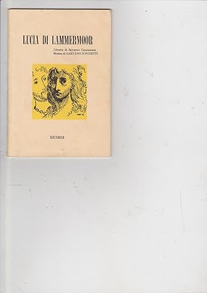 Bild des Verkufers fr Lucia Di Lammermoor. Dramma Tragico in 2 Parti {Libretto] zum Verkauf von Meir Turner