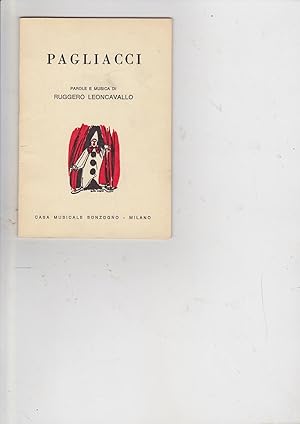 Immagine del venditore per Pagliacci, Dramma in Due Atti [This is a libretto only] venduto da Meir Turner