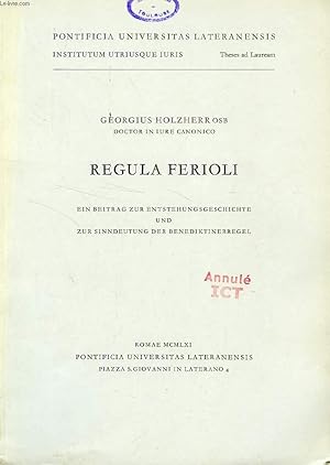 Seller image for REGULA FERIOLI for sale by Le-Livre