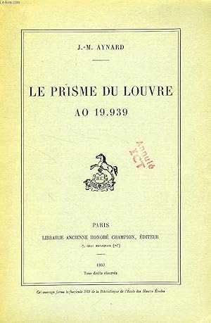 Bild des Verkufers fr LE PRISME DU LOUVRE AO 19.939 zum Verkauf von Le-Livre