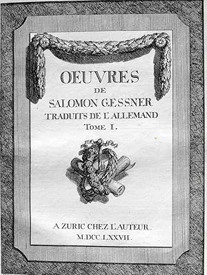 Oeuvres de Salomon Gessner Traduits de l'Allemand.