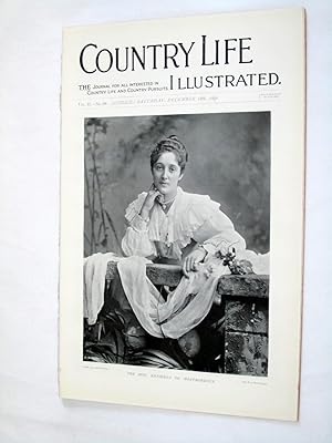 Immagine del venditore per Country Life Illustrated magazine No. 50. 18th December 1897. The Hon Kathleen De Montmorency, Claremont, Surrey, Charcoal Burning, Oyster Culture (pt 2). An Orchid Farm. The Eaton Stud (pt 2). venduto da Tony Hutchinson