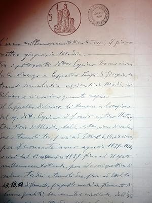 "Regno d' Italia. Documento legale. Modica 13 Marzo 1931"