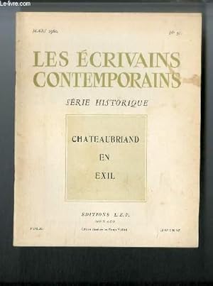 Image du vendeur pour Les crivains contemporains Srie historique n 51 - Chateaubriand en exil par Jules Bertaut mis en vente par Le-Livre