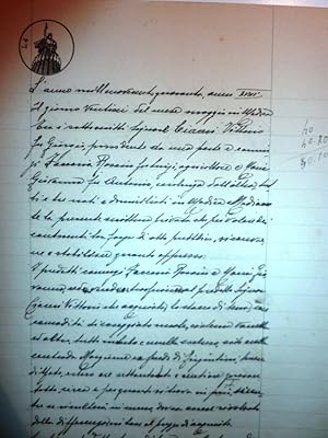 " Regno d' Italia. Documento legale manoscritto. Modica 1944"