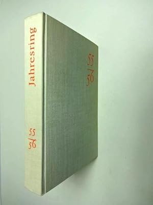 Imagen del vendedor de Jahresring 55/56. Querschnitt durch die deutsche Literatur und Kunst der Gegenwart. Mit einer farbigen Titeltafel nebst vielen, teils farbigen Kunstdrucktafeln im Innenteil. a la venta por Antiquariat Tarter, Einzelunternehmen,