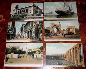 Carte Postale Ancienne - TUNISIE - Tunis. Lot de 6 cartes postales en couleurs.