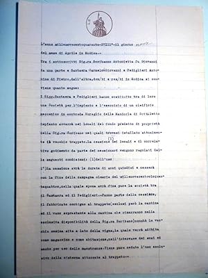 " Regno d'Italia. Atto notarile costituzione Società con Oleificio Modica 1940"