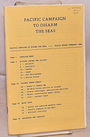 Pacific campaign to disarm the seas, status report February 1986