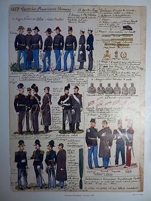 "Militaria, Uniformi Governo Provvisorio Toscano 1859 - Stampa"