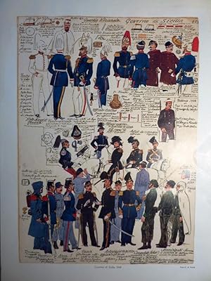 "Militaria, Uniformi Governo di Sicilia 1848 - Stampa"