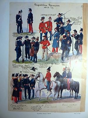"Militaria, Uniformi Repubblica Romana 1848 - 49, Stampa"