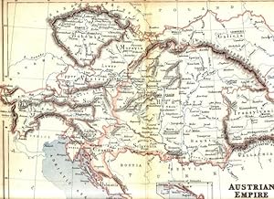 Antique map of Austrian Empire (inset Continuation of Dalmatia),