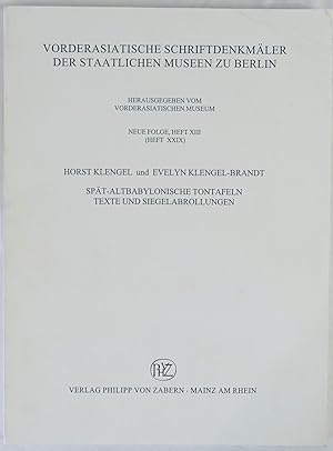 Seller image for Spt-Altbabylonische Tontafeln, Texte und Siegelabrollungen. Mainz 2002. 4to. 76 Seiten und 75 Tafeln. Orig.-Broschur. for sale by Antiquariat Schmidt & Gnther