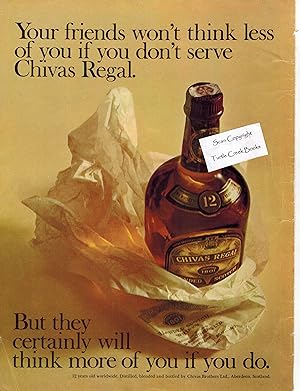 Chivas Regal Scotch Whiskey Ad - 1972 Vintage Advertisement
