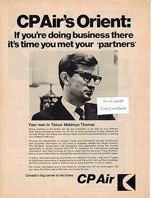 CP Air - Canadian Pacific Ad - 1972 ( Maldwyn Thomas ) Vintage Advertisement