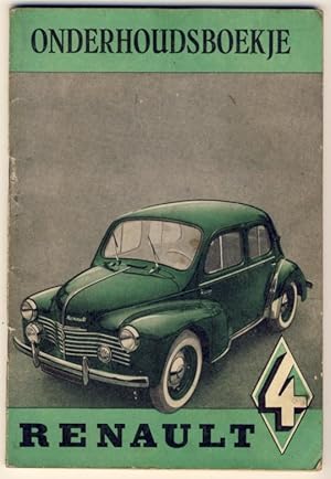 Onderhoudsboekje met smeerschema voor de Renault 4, type R 1062